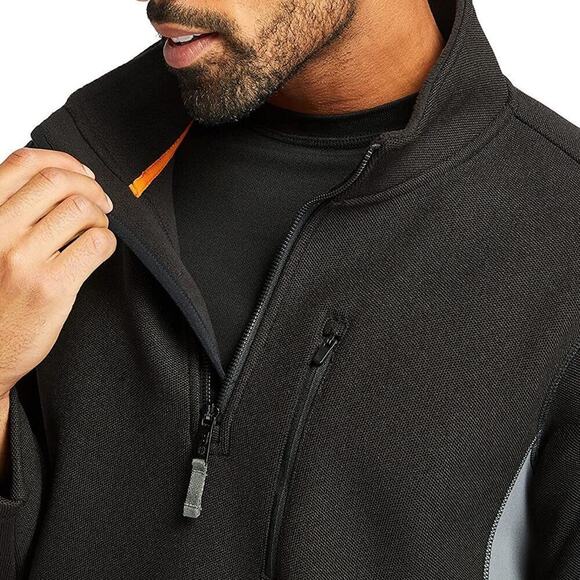 TIMBERLAND Pro Studwall Quarter-Zip Textured Fleece in Black - Picture 4 of 15